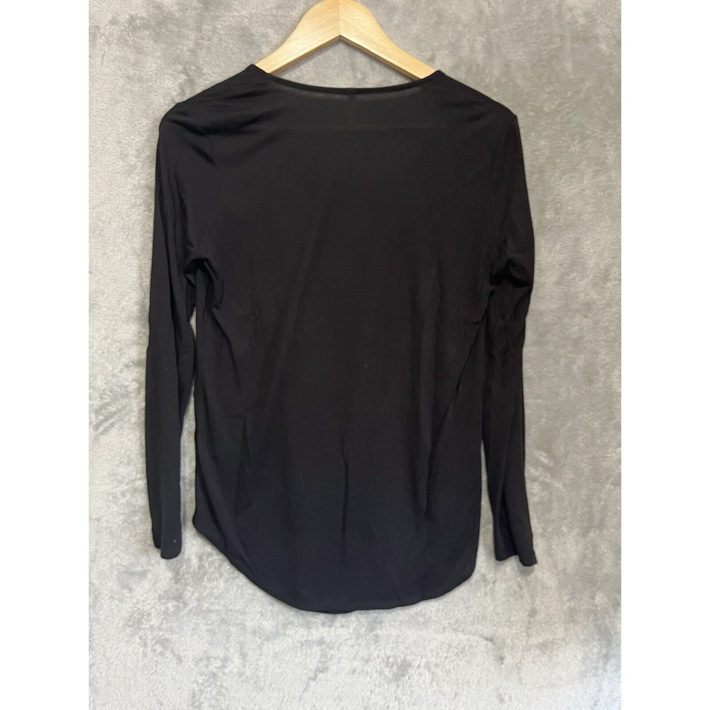 Revolve Lanston Long Sleeve Top Small Black Lightweight Sheer NWT's - Picture 7 of 9